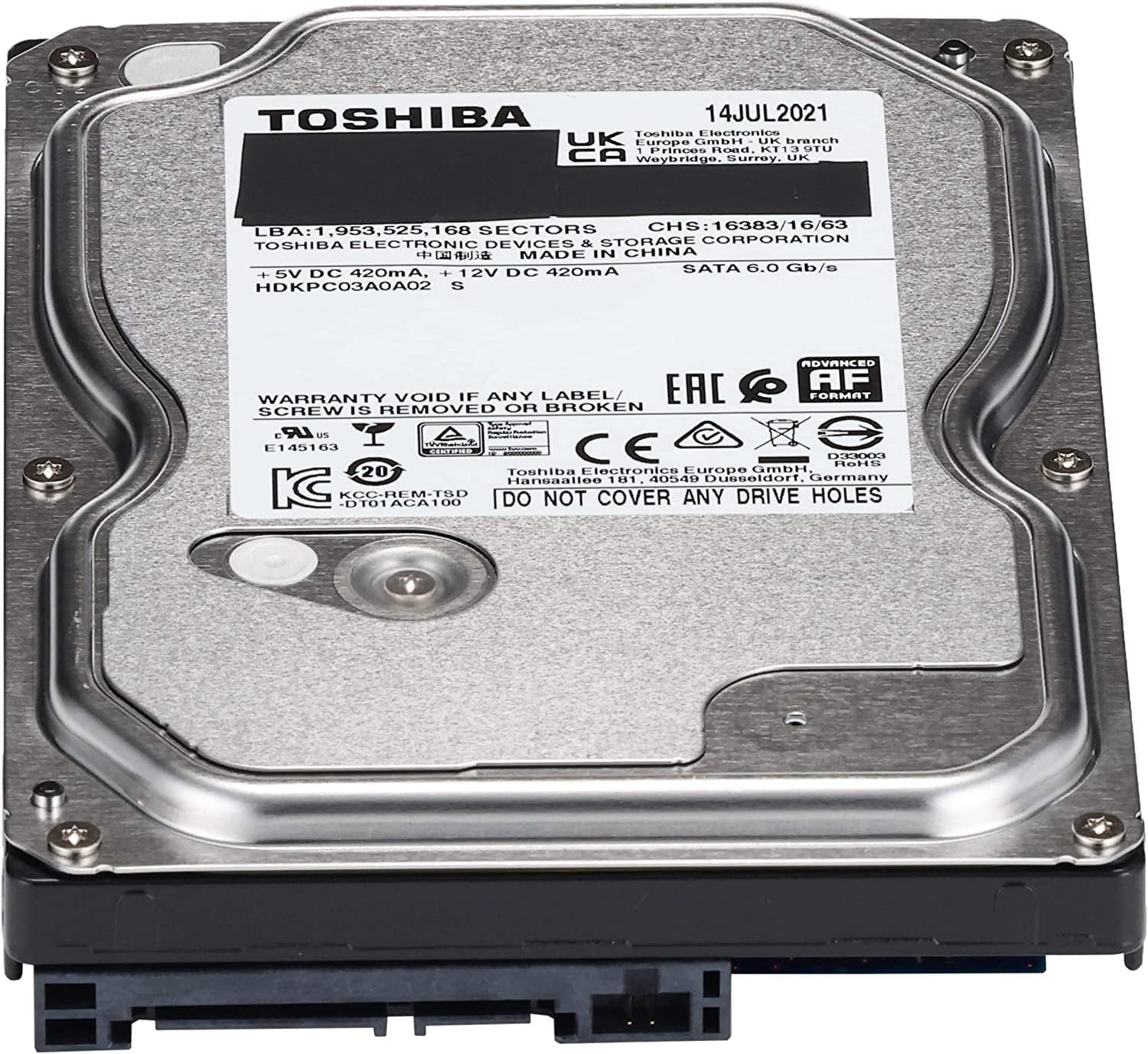 内蔵型ハードディスクドライブ TOSHIBA DT01ACA100 1TB HDD 7200RPM Amazon.com: DT01ACA100 Toshiba 1tb 7200rpm 3.5inch Sata 6gbps 32mb